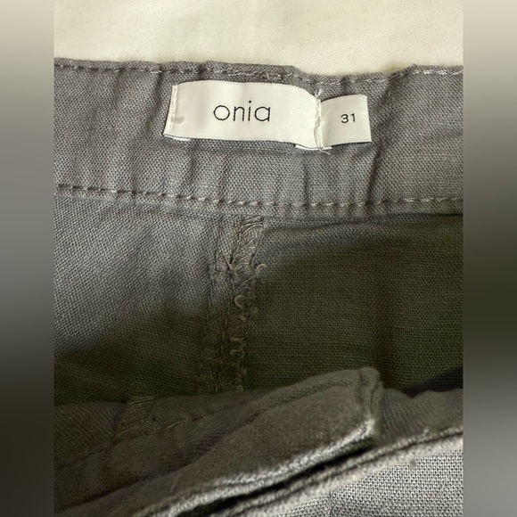 ONIA Men's Gray Linen blend Flat Front Shorts size 31 - Picture 8 of 12